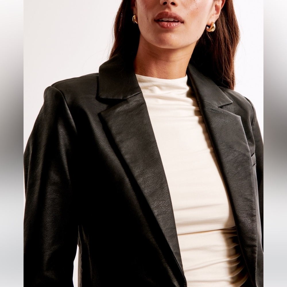Black Leather Blazer